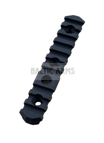 Picatinny bėgelis  102215- BLK 5.0in Picatinny Rail with Flush cup Sling Mounts Black